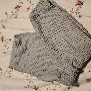 Womens leggings scrunchy bottom gray size xl